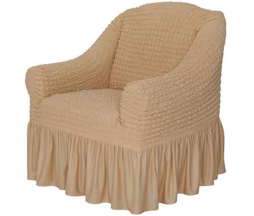 Чехол на кресло с оборкой Стандарт, цвет Медовый