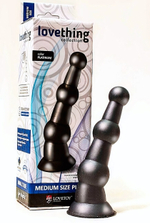 Анальная пробка Medium Plug platinum на присоске (Цвет: черный)