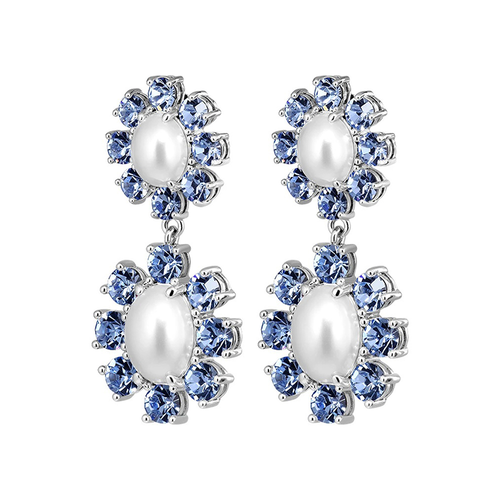 Серьги Dyrberg Kern LINA SS LIGHT SAPPHIRE / CRYSTAL 460505