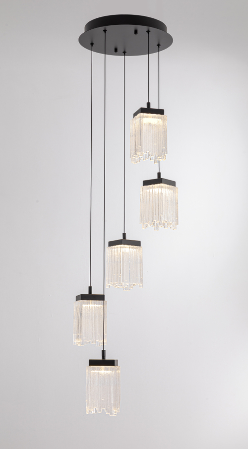 Подвесной светильник MD25020403-5A1 Matt black, LED/25.4W, 3000K dimmable