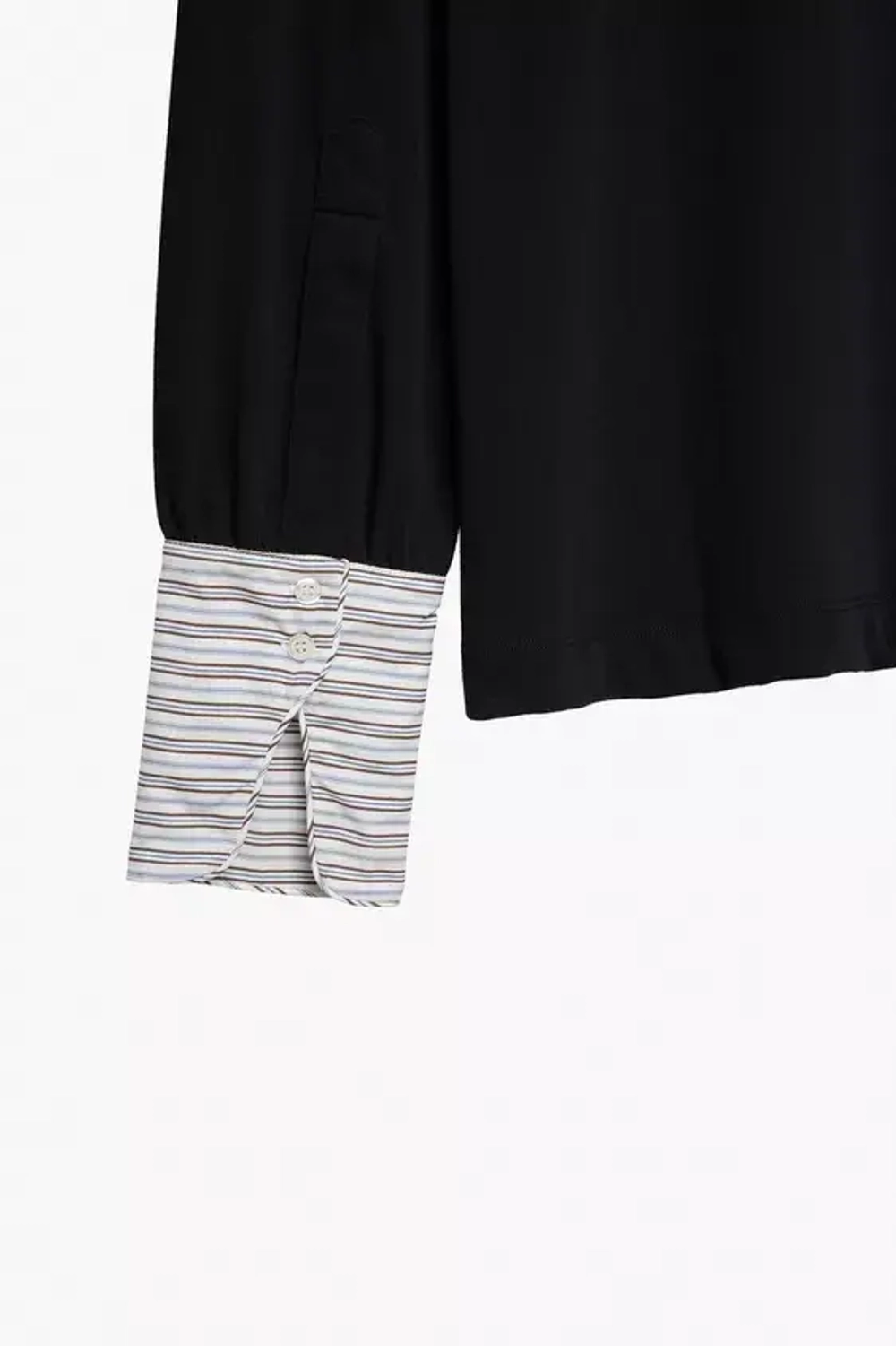 ZARA X STEFANO PILATI КОНТРАСТНАЯ ФУТБОЛКА, ЧЕРНЫЙ