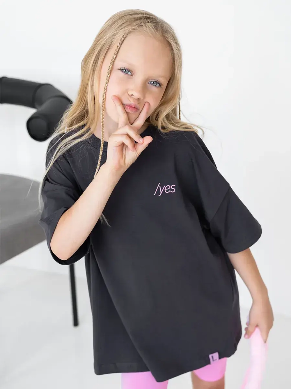 Летний костюм для девочки с велосипедками