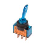 Тумблер 12В 20А (3c) вкл-выкл однополюсный с синей подсветкой (ASW-13D) REXANT