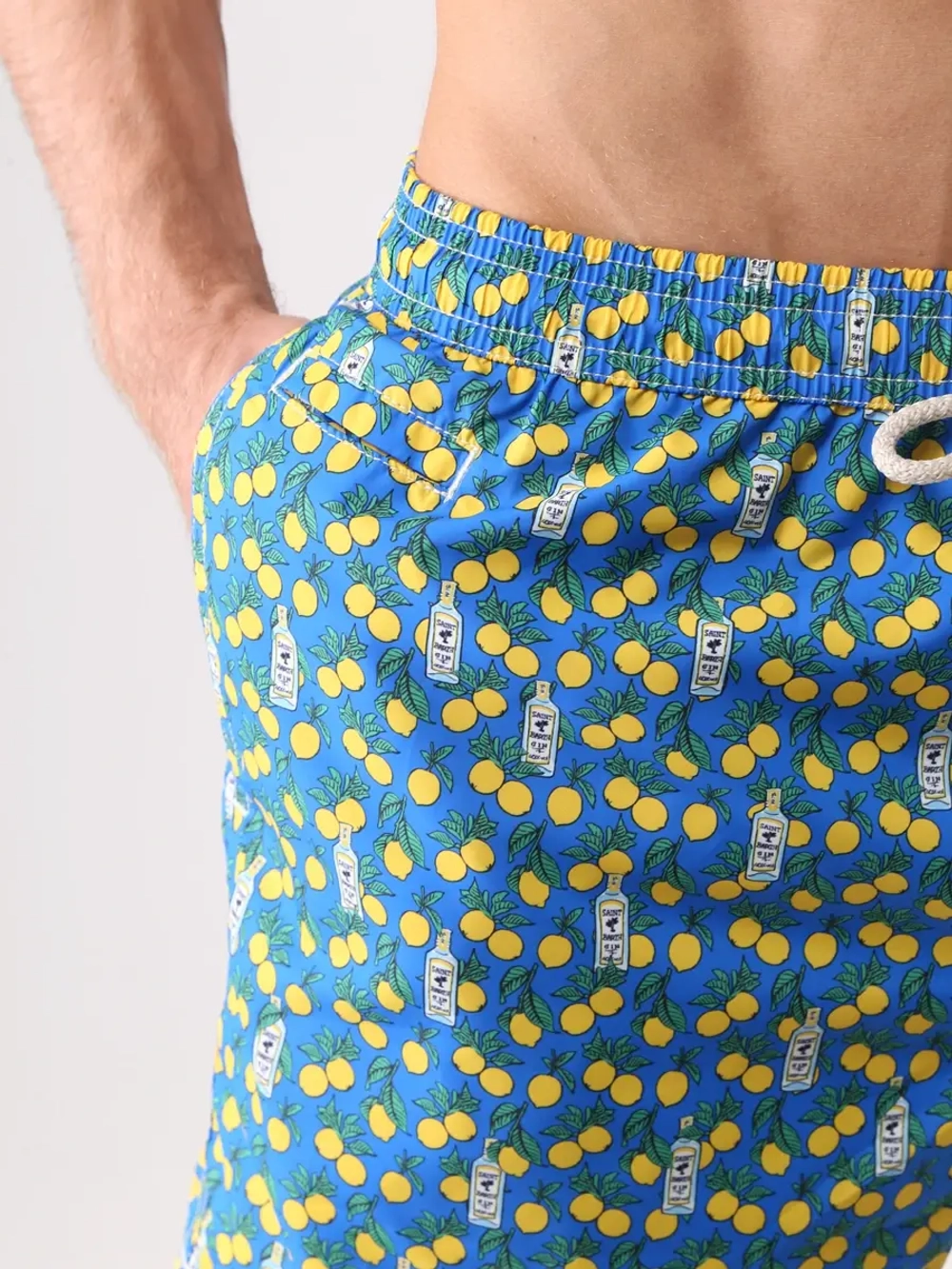 Шорты муж. MC Saint Barth GIN GARDEN голубой лимоны джин