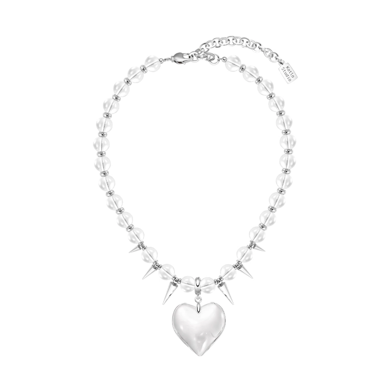 Колье Разбитое сердце (прозрачный)