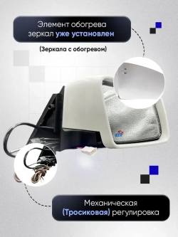 Зеркала ваз 2104-2105, 2107 Механика Обогрев