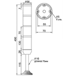 Светосигнальная колонна INNOCONT TL56B-024-RYG