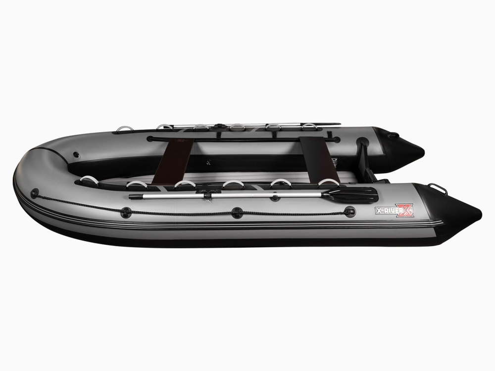 Лодка ПВХ X-River Grace Wind 420 НДНД красно-черный/фурнитура черная,увеличенный транец