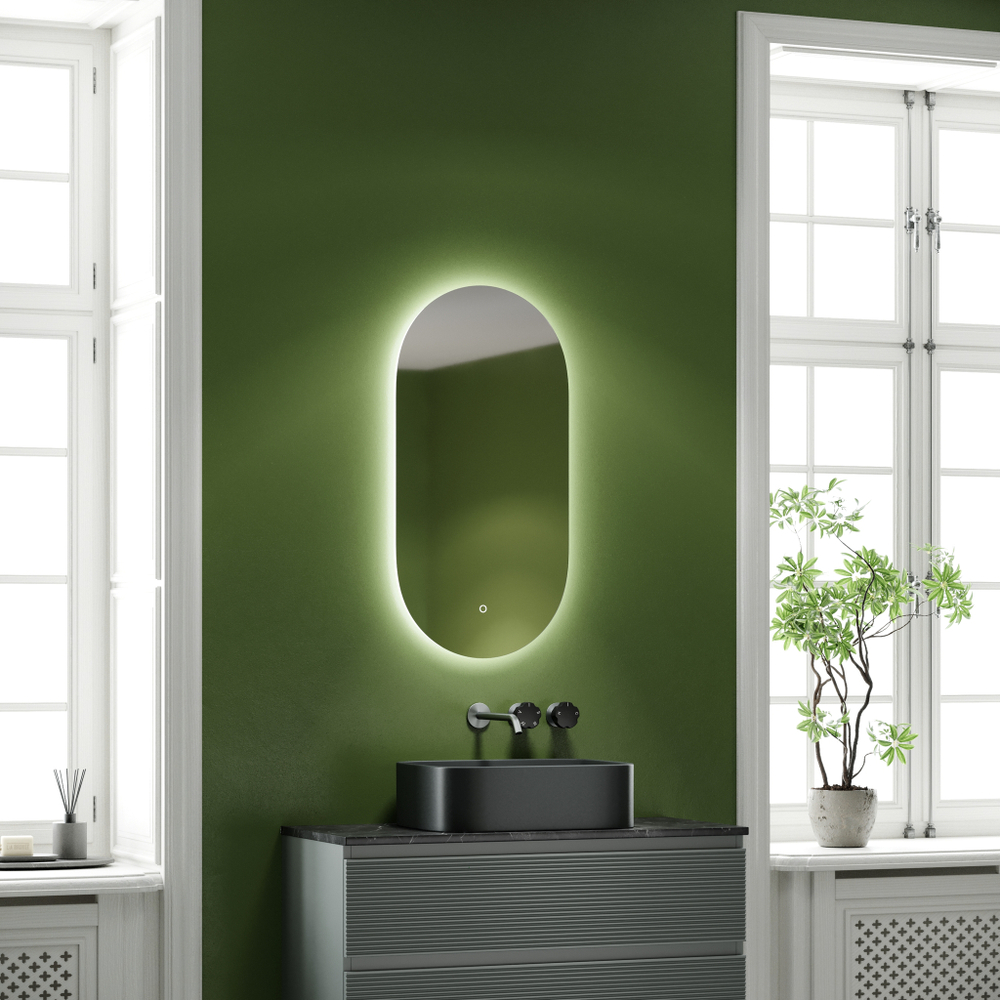 Зеркало Sancos Oval 45 см OV45C с подсветкой