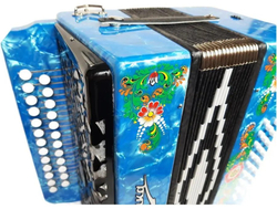 ГАРМОНЬ "ЧАЙКА-204" (S6ХL), ЦВЕТ ГОЛУБОЙ