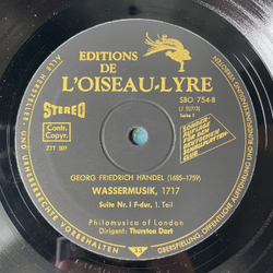 Винтажная виниловая пластинка LP Georg Friedrich Handel Гендель, Philomusica Of London, Thurston Dart Die Wassermusik Von 1717 Музыка На Воде (Германия 1976)