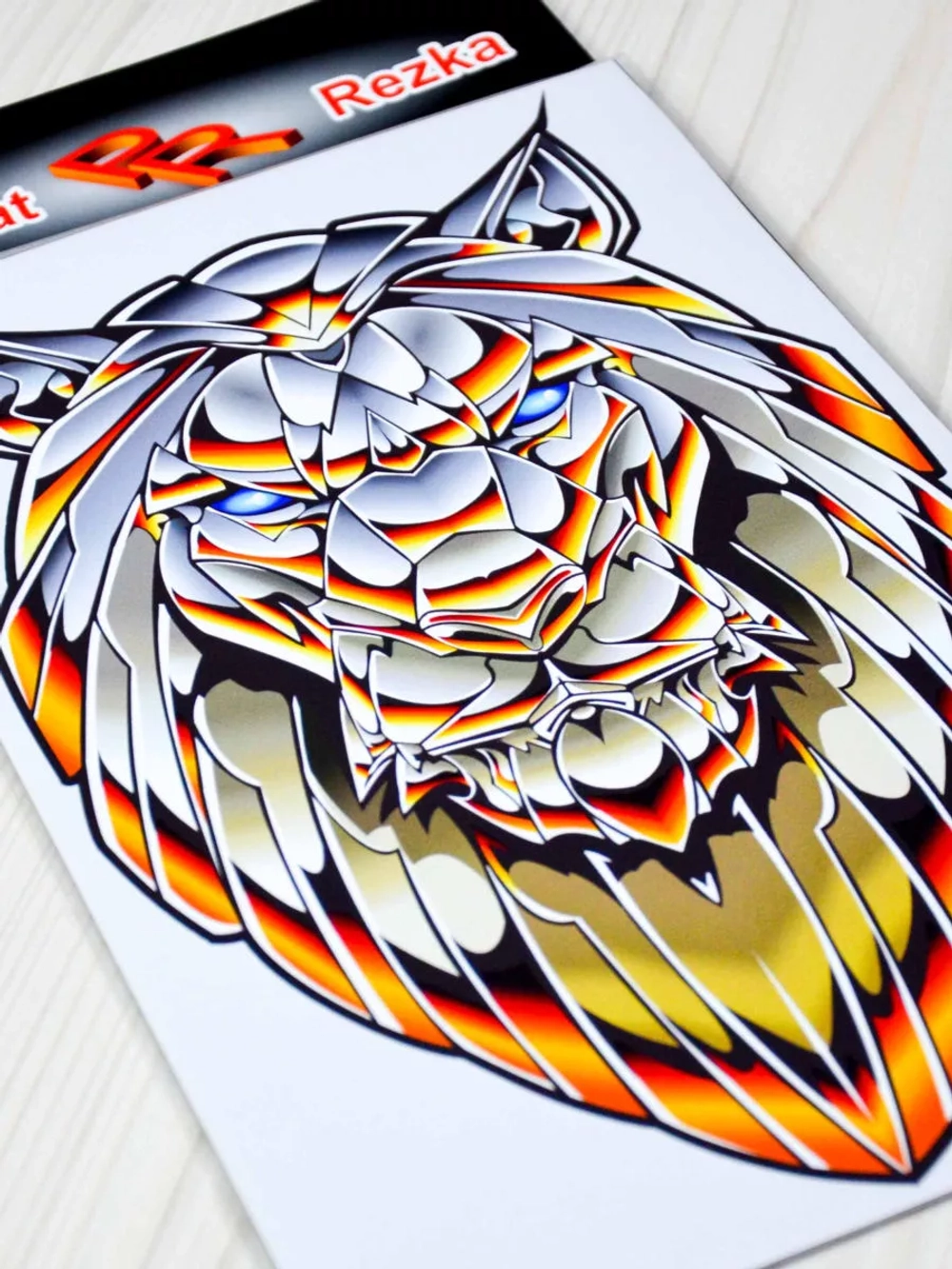 Наклейка - Стальной лев