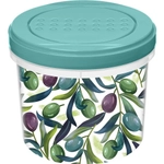 Банка с завинчивающейся крышкой Asti 0,7л с декором (зеленый)