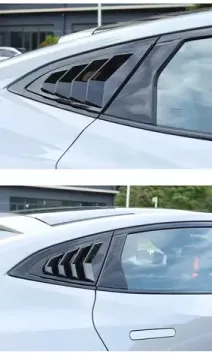 Накладки на окна (жабры) Changan Uni V 2021-2025 чёрный глянец