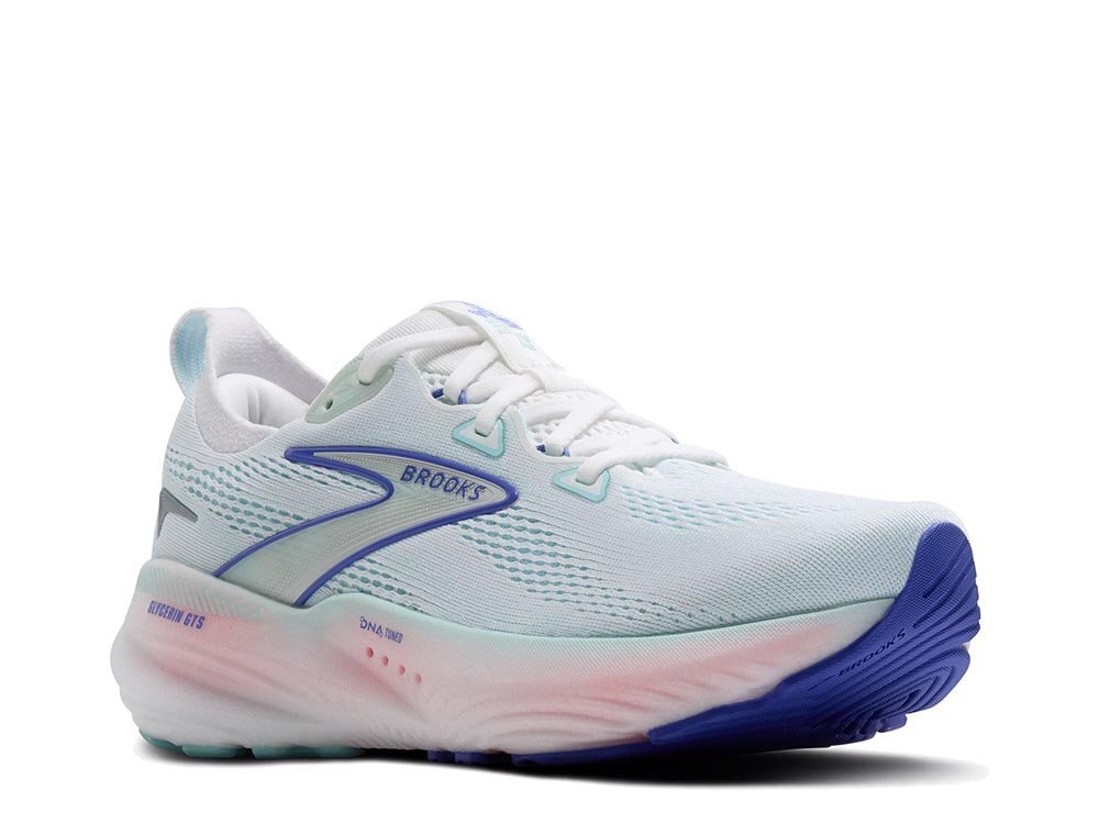 Кроссовки для бега женские Brooks Glycerin 22 GTS W Голубо-Белые
