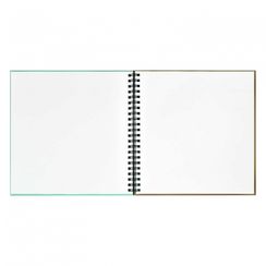 Скетчпад 195х195 мм, 48 л, блок - белый офсет, зелёный офсет, крафт-бумага 80 г/м², арт. 62828