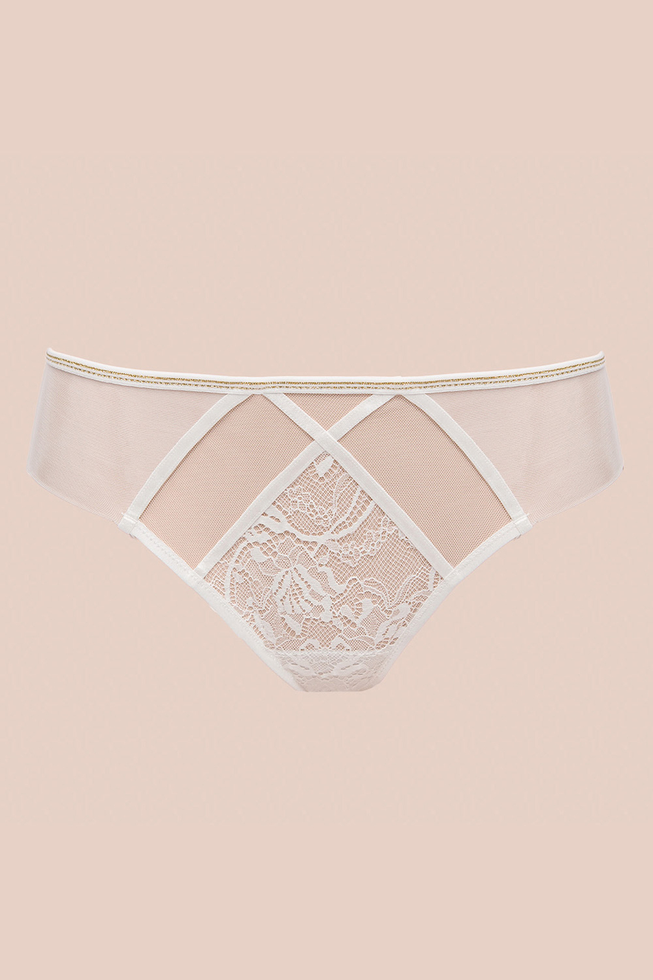 Трусы-бразилиана Chiara Gold Brazyliany Off-White