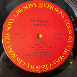 Винтажная виниловая пластинка LP Freddie Mercury Mr. Bad Guy (Japan 1985) (Obi, 4 фотографии)