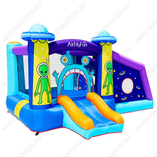 Батут для детей на дачу "Космос" 3,35*2,65*1,85 м