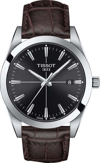 Tissot T127.410.16.051.01 Мужские швейцарские часы Tissot Gentleman на ремне 1
