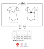 Боди с кружевом (лиф на косточках) Moketta Teddy LXL (46-48) (Цвет: черный)