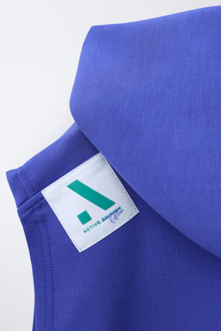 ZARA СПОРТИВНОЕ ХУДИ С КАПЮШОНОМ, ЛИЛОВЫЙ