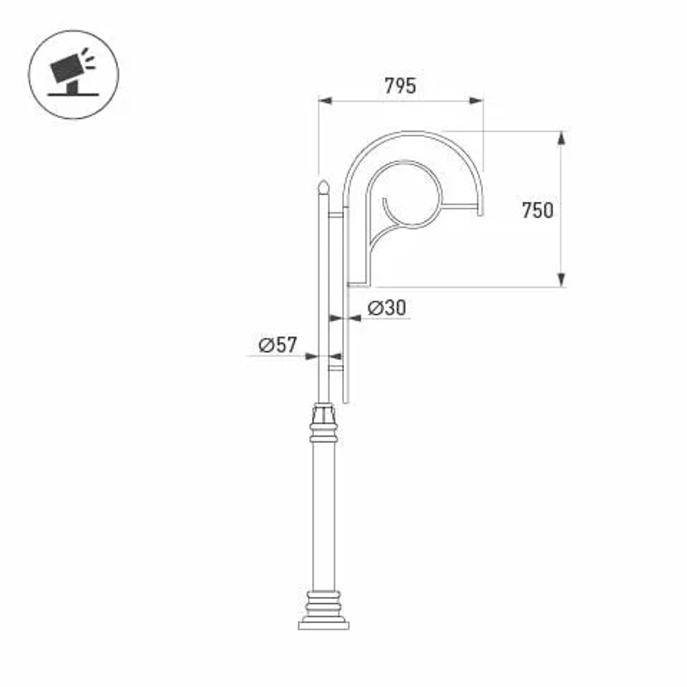 Кронштейн OXOR-SB2-1 BLACK (Arlight, Сталь) 051633