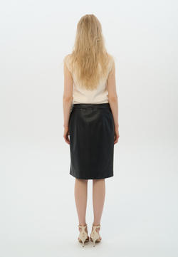 Юбка из фактурной эко-кожи Трейсс