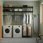 Комбинация для стирки - BOAXEL IKEA/БОАКСЕЛЬ ИКЕА, 227х100х40 см, антрацит