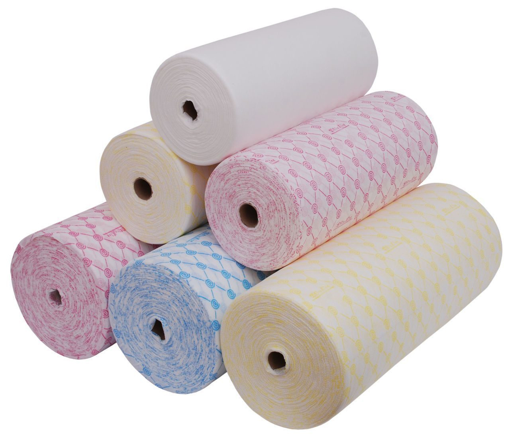 Полотенце 35*70, плотность 40 гр.,  цветное в рулоне, 100шт