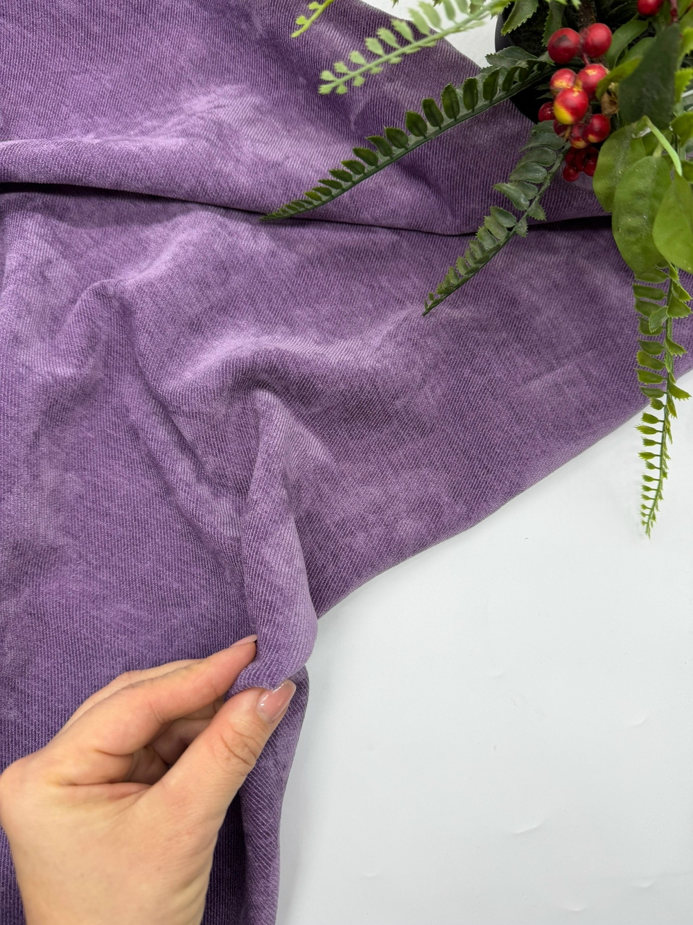 Вельвет диагональ пыльная сирень