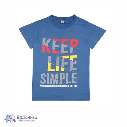 Футболка BONITO цвет джинс "Keep Life Simple"