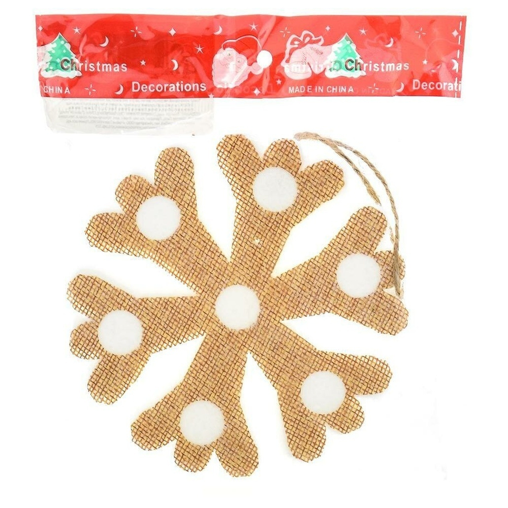 Подвеска снежинка 12 см