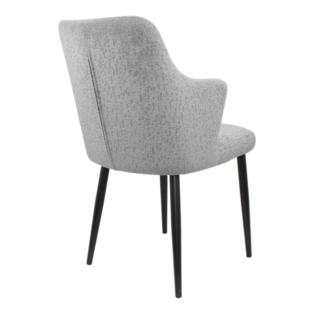 Стул "Монт" (арт. 346), велюр Сити05 серый, ножки черные