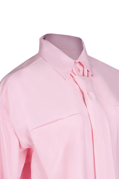 «Evi’s shirt» Базовая рубашка из плотного хлопка с галстуком.