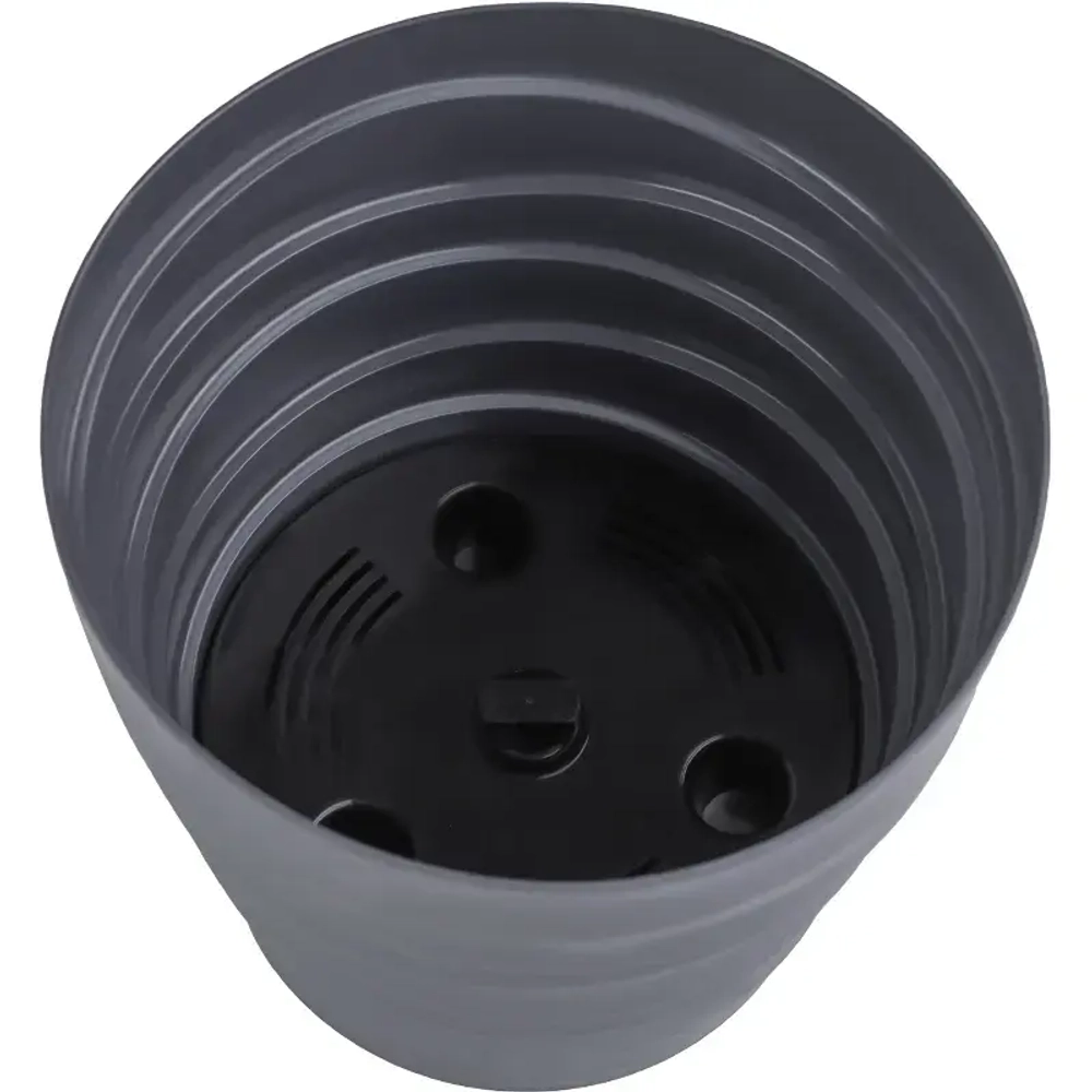 Кашпо для цветов пластиковое 1,4л d-14,5см «Бархан» Антрацит