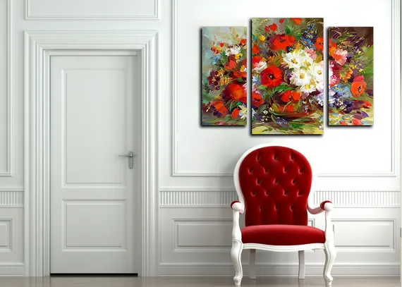 Модульная картина "Цветочное ассорти "