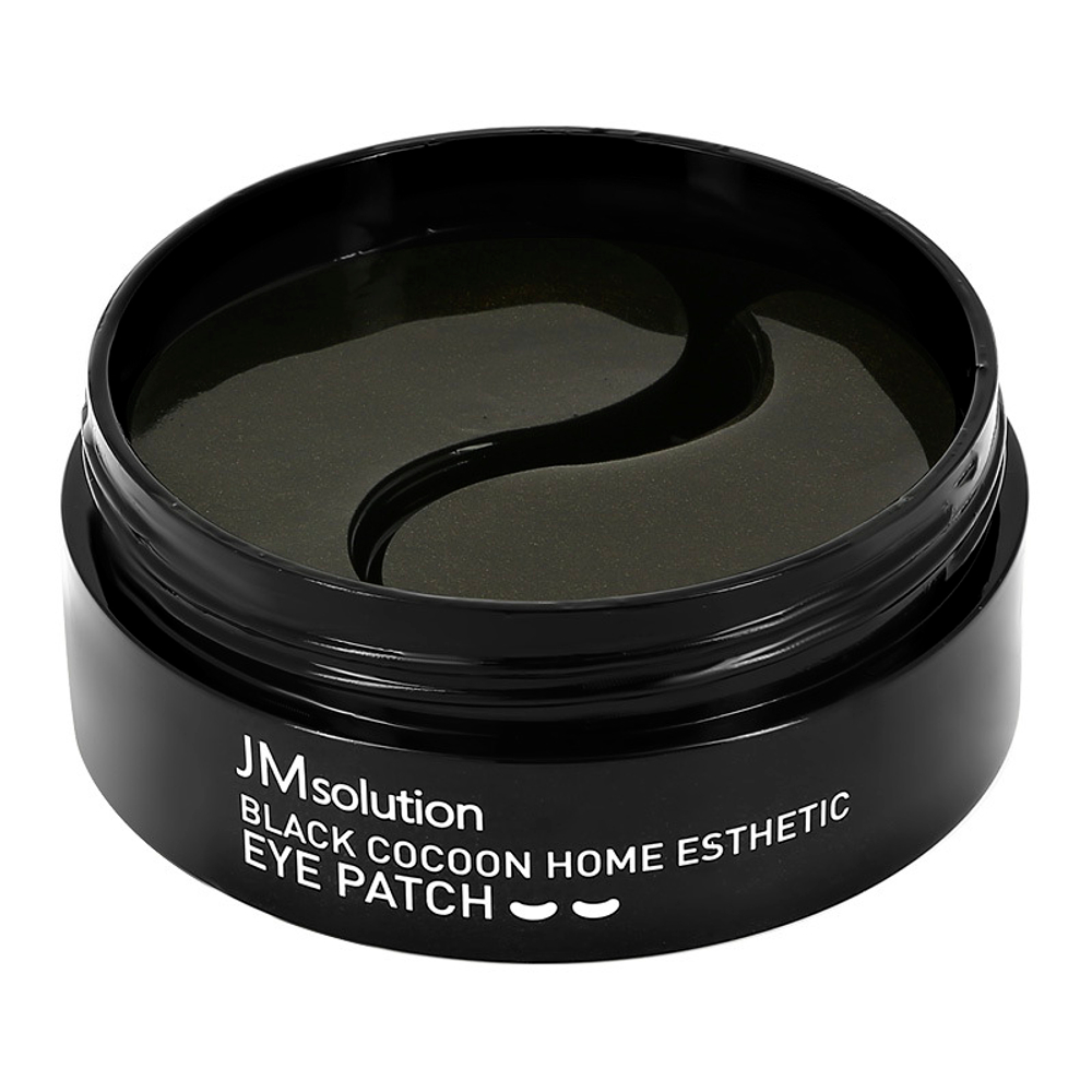 Гидрогелевые патчи с протеинами шёлка JMsolution Black Cocoon Home Esthetic Eye Patch