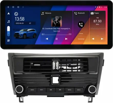 Магнитола для Nissan X-Trail T32, Qashqai J11 2014-2020 - Canbox H-Line 3109 монитор 12.3" QLED в стиле Audi на Android 10, ТОП-процессор, CarPlay, 4G SIM-слот