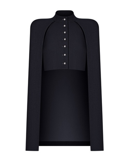 Кейп с топом без рукавов из крепа