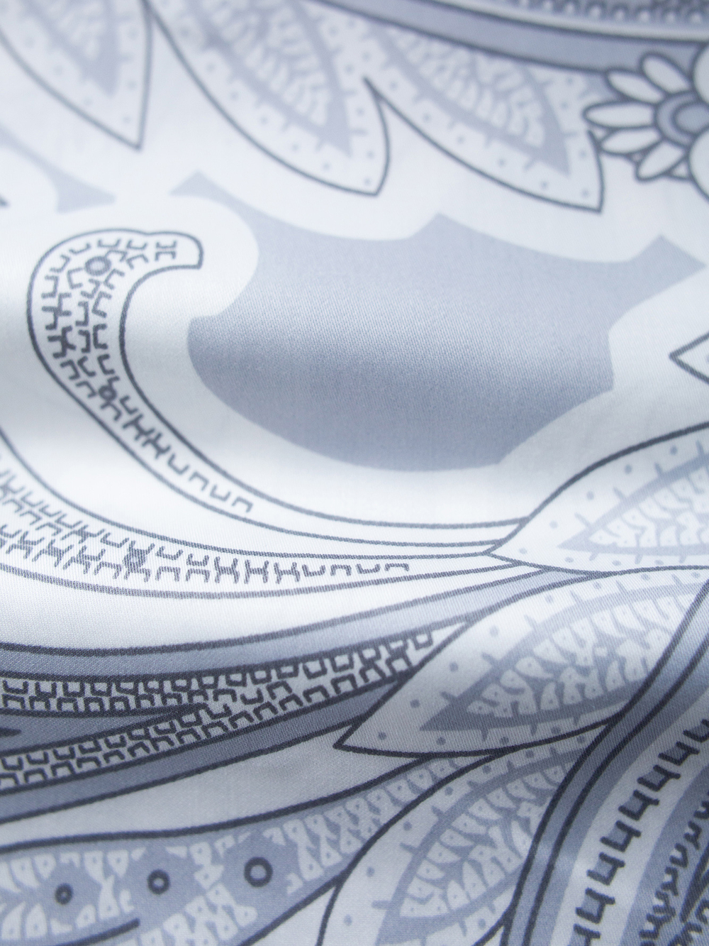 ODA 2 наволочки, сатин серый с узором 50x70см