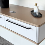 Подвесной туалетный столик консоль Royal 5210 эко (Макиато-р.черная)