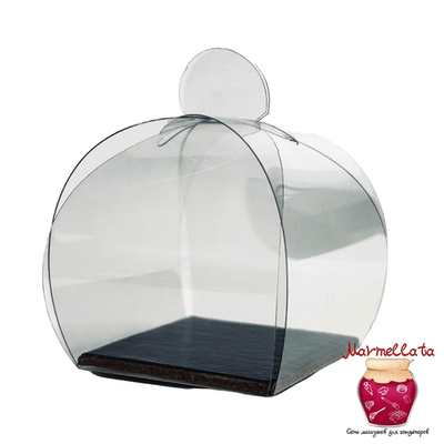 Упаковка для моти "хао бао" с подложкой 55*55*55 мм, прозрачная