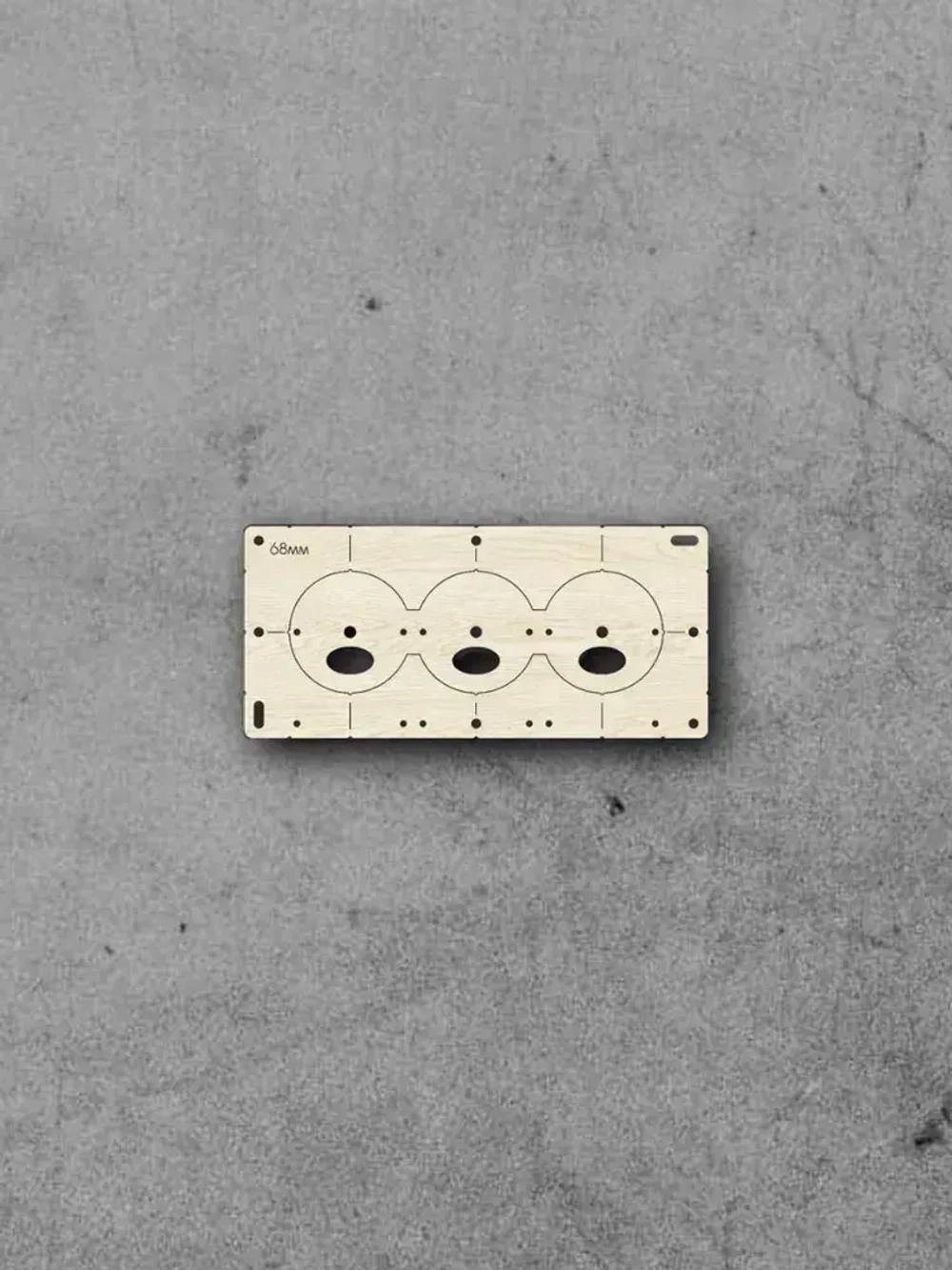 Шаблон для подрозетников 68 мм, кондуктор для сверления, набор 5 шт