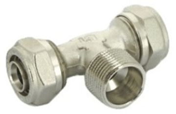 Тройник обжимной Uni-Fitt 26х3/4"x26 НР для металлопластиковых труб (668N8380)