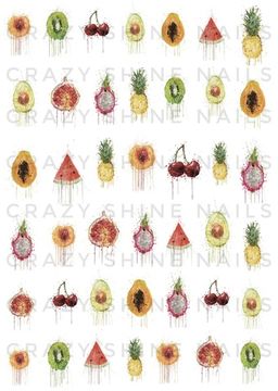 Слайдер-дизайн Crazy Shine Nails mini: Фрукты