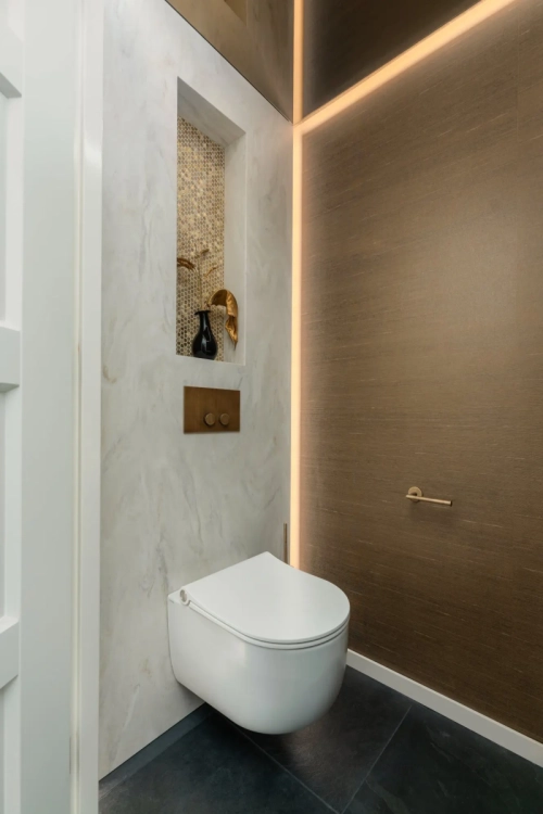 Бумагодержатель Gessi Anello, настенный, цвет Warm Bronze Brushed PVD
