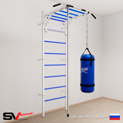 Шведская стенка Sv Sport усиленная 6291 (Турник рукоход/Канат/Цепь/Мешок 15кг)