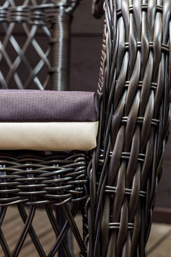 Кресло из искусственного ротанга МЭДИСОН НЬЮ «MEDISON NEW» арт.A6348 dark brown с подушками на сидение