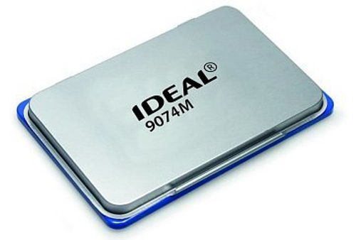 Штемпельная подушка IDEAL by Trodat, настольная, металлическая, 90х160 мм, синяя